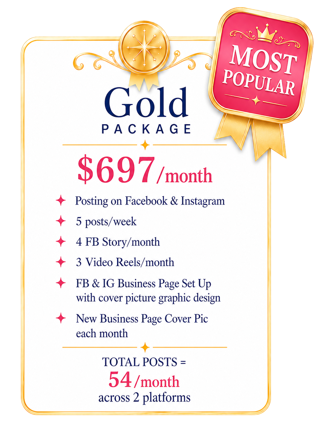 Gold social media package